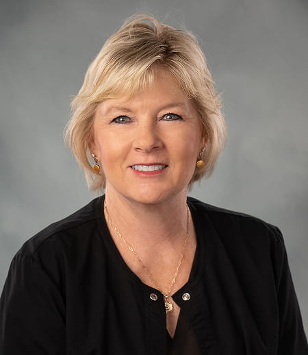 Barb is smiling