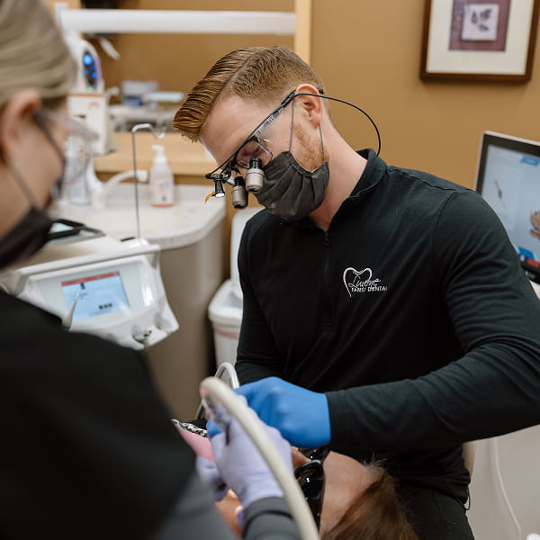 Local Luverne dentist working on emergency case
